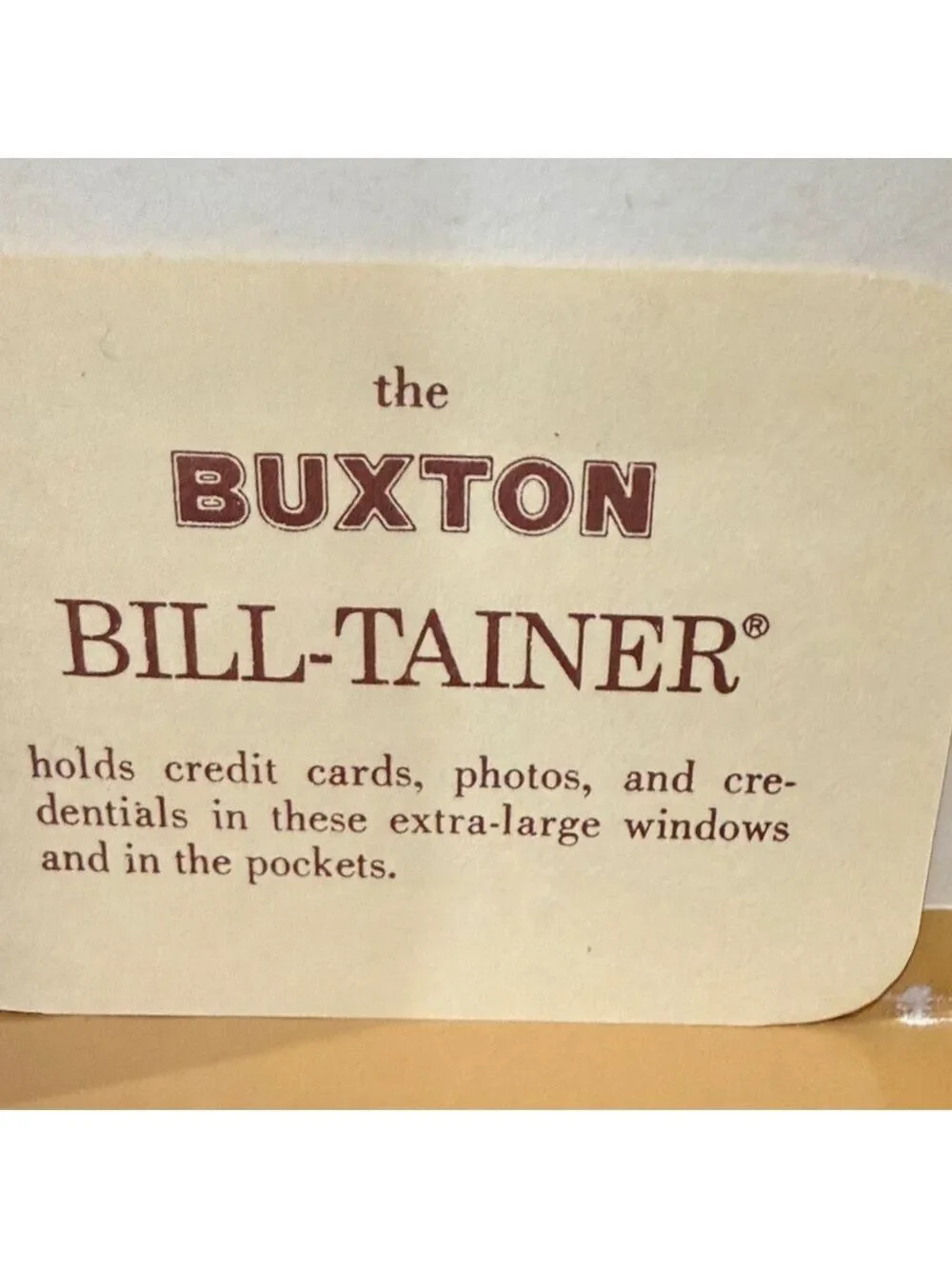 Buxton  men’s wallet Vintage Black Bill-Tainer Card Holder Authentic wallet